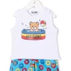 ( Nouvelle Collection ) Moschino Kids Survêtement à Imprimé Teddy Bear 82787 ACQUA -Moschino Kids Soldes Boutique 18019558 38085561 600