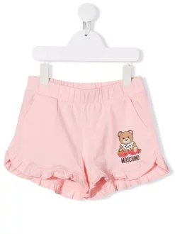 ( Nouvelle Collection ) Moschino Kids Short à Imprimé Teddy Bear Enfant