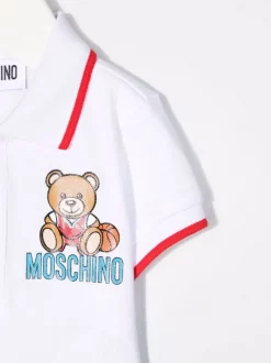 ( Nouvelle Collection ) Moschino Kids Polo à Imprimé Teddy Bear Enfant -Moschino Kids Soldes Boutique 18020667 38102003 600