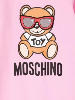 ( Nouvelle Collection ) Moschino Kids 50206 SWEET PINK Pyjama à Imprimé Teddy Bear Enfant -Moschino Kids Soldes Boutique 18020908 38170535 600