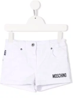 ( Nouvelle Collection ) Moschino Kids Chemise En Jean à Logo Imprimé Enfant