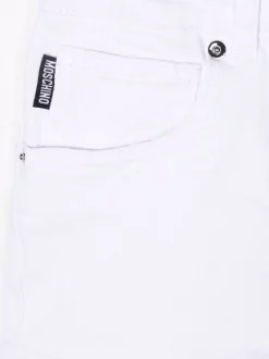 ( Nouvelle Collection ) Moschino Kids Chemise En Jean à Logo Imprimé Enfant -Moschino Kids Soldes Boutique 18022014 38100734 600