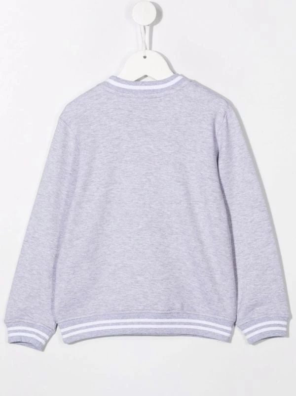 ( Nouvelle Collection ) Moschino Kids Sweat Teddy à Logo Brodé 60926 GRIGIO CHIARO MELANGE 4 ( Nouvelle Collection ) Moschino Kids Sweat Teddy à Logo Brodé 60926 GRIGIO CHIARO MELANGE – Image 2