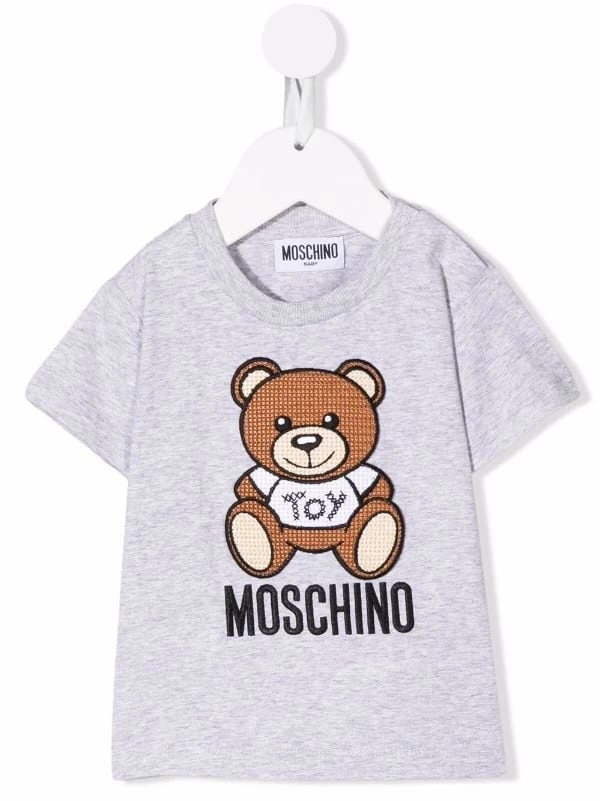 ( Nouvelle Collection ) Moschino Kids 60926 GRIGIO CHIARO MELANG T-shirt à Imprimé Teddy Bear Enfant 3 ( Nouvelle Collection ) Moschino Kids 60926 GRIGIO CHIARO MELANG T-shirt à Imprimé Teddy Bear Enfant
