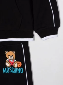 ( Nouvelle Collection ) Moschino Kids NERO Survêtement à Imprimé Teddy Enfant -Moschino Kids Soldes Boutique 18034465 38541547 600