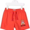 ( Nouvelle Collection ) Moschino Kids Short De Bain à Imprimé Teddy 50109 ROSSO -Moschino Kids Soldes Boutique 18034466 38142318 600