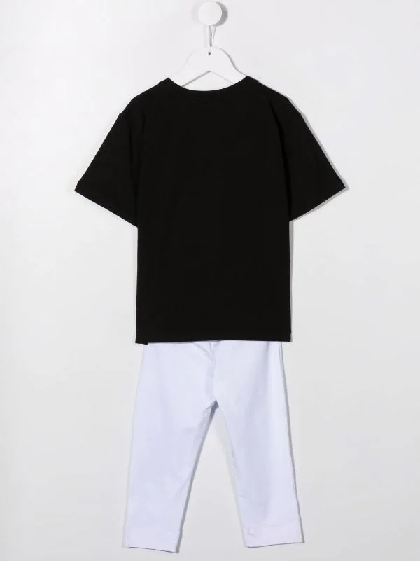 ( Nouvelle Collection ) Moschino Kids Survêtement En Coton à Logo Imprimé 10101 BIANCO OTTICO 4 ( Nouvelle Collection ) Moschino Kids Survêtement En Coton à Logo Imprimé 10101 BIANCO OTTICO – Image 2