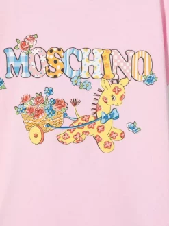 ( Nouvelle Collection ) Moschino Kids T-shirt En Coton à Logo Imprimé Enfant -Moschino Kids Soldes Boutique 18035227 38135943 600