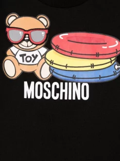 ( Nouvelle Collection ) Moschino Kids 60100 NERO T-shirt à Logo Imprimé Enfant -Moschino Kids Soldes Boutique 18037950 38364571 600