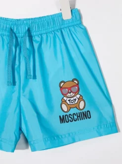 Moschino Kids 41008 BLUE Short De Bain à Imprimé Teddy Enfant -Moschino Kids Soldes Boutique 18042202 38157128 600