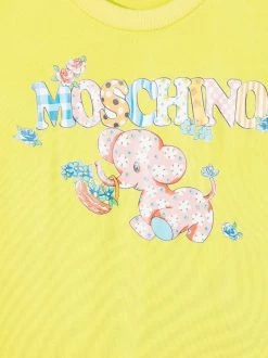 ( Nouvelle Collection ) Moschino Kids Robe à Logo Imprimé 30205 LIME GREEN -Moschino Kids Soldes Boutique 18048835 38149709 600