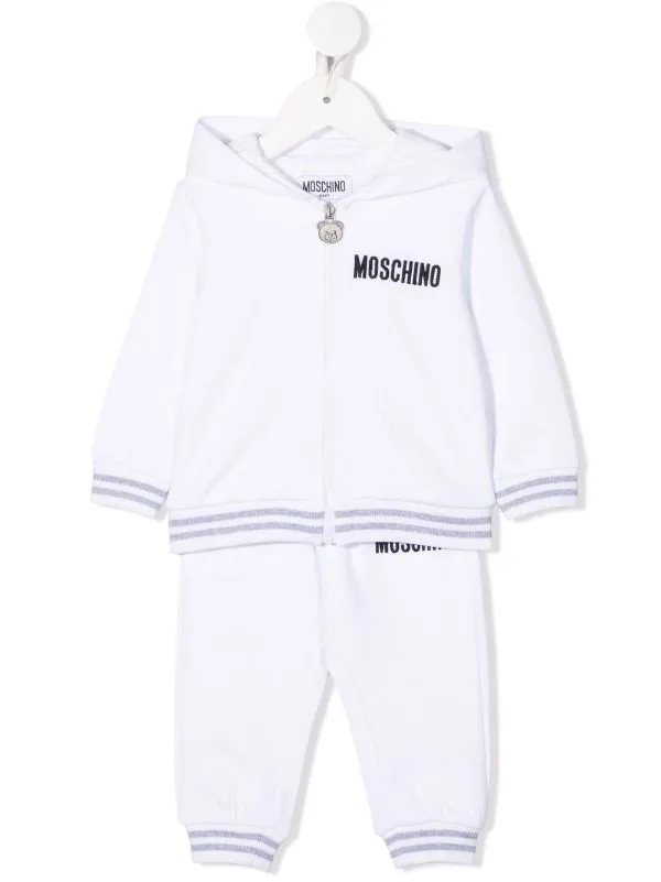 ( Nouvelle Collection ) Moschino Kids 10101 BIANCO Survêtement Imprimé à Capuche Enfant 3 ( Nouvelle Collection ) Moschino Kids 10101 BIANCO Survêtement Imprimé à Capuche Enfant