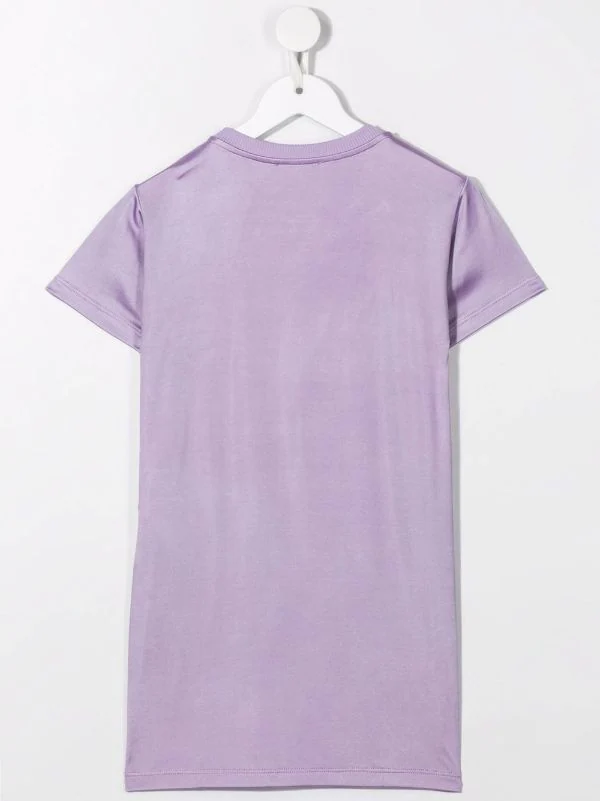 ( Nouvelle Collection ) Moschino Kids 50358 LILLA Robe à Logo Imprimé Enfant 4 ( Nouvelle Collection ) Moschino Kids 50358 LILLA Robe à Logo Imprimé Enfant – Image 2