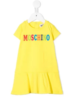 ( Nouvelle Collection ) Moschino Kids Robe évasée à Logo Imprimé Enfant