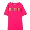 ( Nouvelle Collection ) Moschino Kids Robe à Logo Imprimé 50557 -Moschino Kids Soldes Boutique 18055629 38433436 600