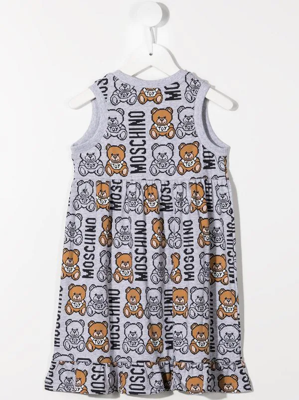 ( Nouvelle Collection ) Moschino Kids Robe à Imprimé Teddy Bear 83419 4 ( Nouvelle Collection ) Moschino Kids Robe à Imprimé Teddy Bear 83419 – Image 2
