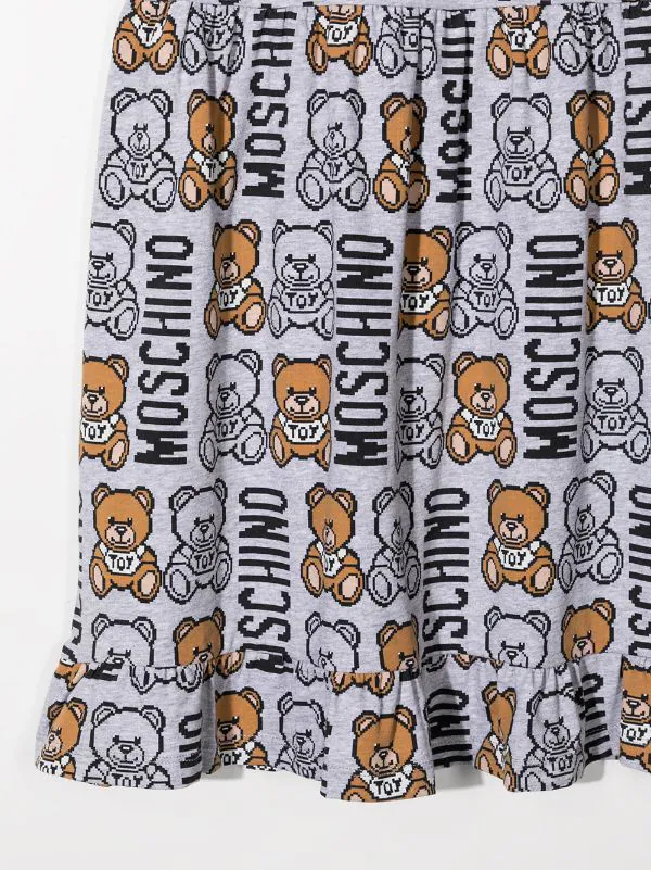 ( Nouvelle Collection ) Moschino Kids Robe à Imprimé Teddy Bear 83419 5 ( Nouvelle Collection ) Moschino Kids Robe à Imprimé Teddy Bear 83419 – Image 3