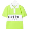 ( Nouvelle Collection ) Moschino Kids Polo à Logo Imprimé 30125 -Moschino Kids Soldes Boutique 18055642 39314248 600