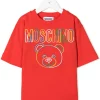 ( Nouvelle Collection ) Moschino Kids T-shirt Teddy Bear à Logo Brodé Enfant -Moschino Kids Soldes Boutique 18056662 38432746 600