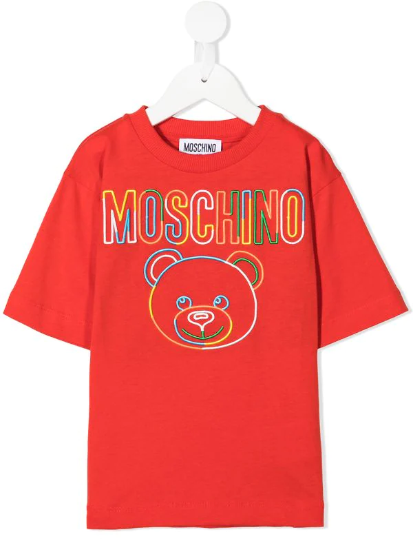 ( Nouvelle Collection ) Moschino Kids T-shirt Teddy Bear à Logo Brodé Enfant 3 ( Nouvelle Collection ) Moschino Kids T-shirt Teddy Bear à Logo Brodé Enfant