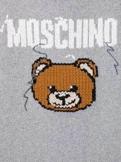 ( Nouvelle Collection ) Moschino Kids Hoodie à Imprimé Teddy Bear GREY -Moschino Kids Soldes Boutique 18061919 38503457 600