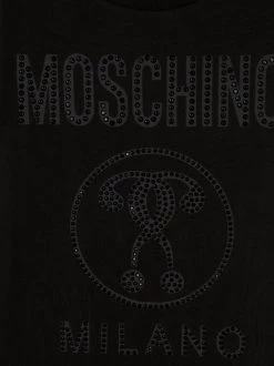 ( Nouvelle Collection ) Moschino Kids 60100 BLACK T-shirt à Logo Imprimé Enfant -Moschino Kids Soldes Boutique 18065159 38250715 600