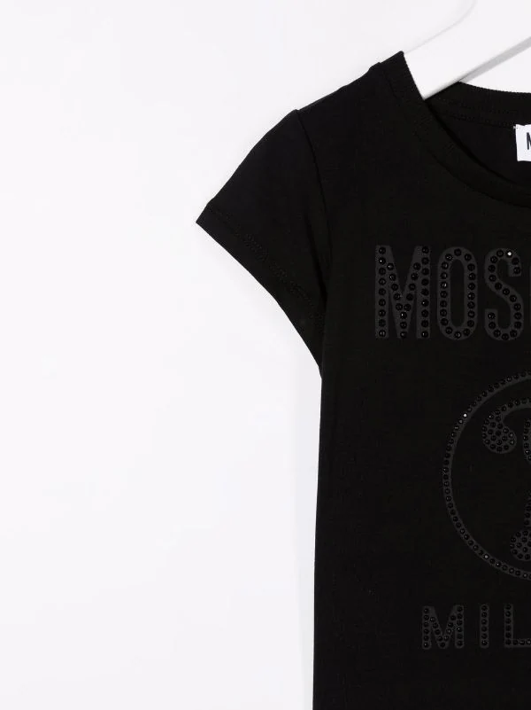 ( Nouvelle Collection ) Moschino Kids T-shirt à Logo Imprimé 60100 BLACK 5 ( Nouvelle Collection ) Moschino Kids T-shirt à Logo Imprimé 60100 BLACK – Image 3