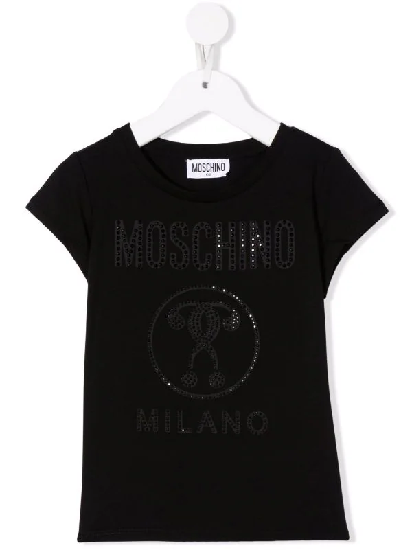 ( Nouvelle Collection ) Moschino Kids T-shirt à Logo Imprimé 60100 BLACK 3 ( Nouvelle Collection ) Moschino Kids T-shirt à Logo Imprimé 60100 BLACK