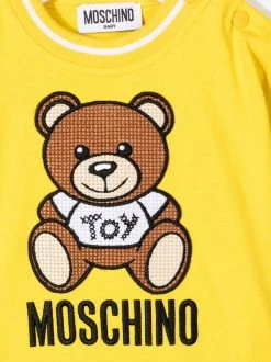 ( Nouvelle Collection ) Moschino Kids YELLOW Pull à Motif Teddy Bear Enfant -Moschino Kids Soldes Boutique 18067106 38552307 600