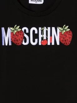 ( Nouvelle Collection ) Moschino Kids T-shirt à Logo Brodé 60100 BLACK 7 ( Nouvelle Collection ) Moschino Kids T-shirt à Logo Brodé 60100 BLACK -Moschino Kids Soldes Boutique 18068040 38407748 600