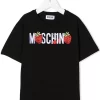 ( Nouvelle Collection ) Moschino Kids T-shirt à Logo Brodé 60100 BLACK 1 ( Nouvelle Collection ) Moschino Kids T-shirt à Logo Brodé 60100 BLACK -Moschino Kids Soldes Boutique 18068040 38408232 600