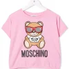( Nouvelle Collection ) Moschino Kids T-shirt à Imprimé Toy Bear 50206 PINK -Moschino Kids Soldes Boutique 18090202 38382968 600