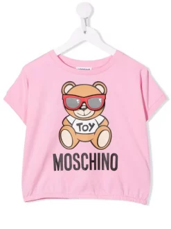 ( Nouvelle Collection ) Moschino Kids T-shirt à Imprimé Toy Bear 50206 PINK