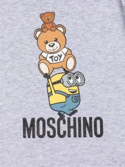 ( Nouvelle Collection ) Moschino Kids GREY BLACK Ensemble Haut-pantalon à Logo Enfant -Moschino Kids Soldes Boutique 18090462 38610394 600