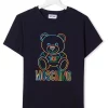 ( Nouvelle Collection ) Moschino Kids T-shirt à Logo Brodé Enfant -Moschino Kids Soldes Boutique 18090731 38400231 600