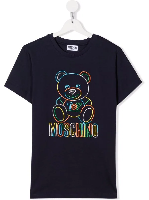 ( Nouvelle Collection ) Moschino Kids T-shirt à Logo Brodé Enfant 3 ( Nouvelle Collection ) Moschino Kids T-shirt à Logo Brodé Enfant