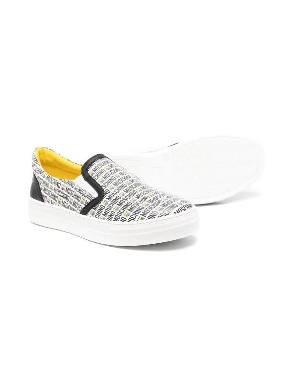 ( Nouvelle Collection ) Moschino Kids Baskets à Motif Monogrammé Enfant 4 ( Nouvelle Collection ) Moschino Kids Baskets à Motif Monogrammé Enfant – Image 2