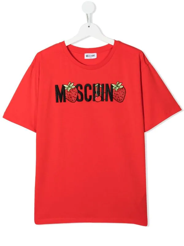 ( Nouvelle Collection ) Moschino Kids T-shirt à Logo Imprimé 50109 3 ( Nouvelle Collection ) Moschino Kids T-shirt à Logo Imprimé 50109