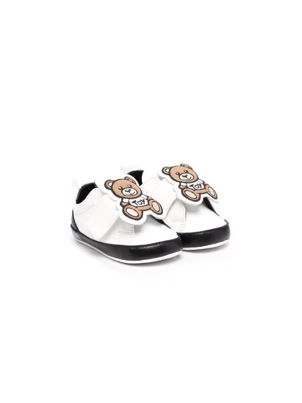 ( Nouvelle Collection ) Moschino Kids Chaussures De Pré-marche à Patch Toy Bear VAR1 3 ( Nouvelle Collection ) Moschino Kids Chaussures De Pré-marche à Patch Toy Bear VAR1