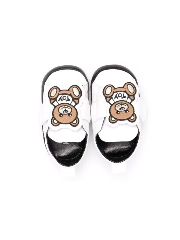 ( Nouvelle Collection ) Moschino Kids Chaussures De Pré-marche à Patch Toy Bear VAR1 5 ( Nouvelle Collection ) Moschino Kids Chaussures De Pré-marche à Patch Toy Bear VAR1 – Image 3