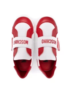 ( Nouvelle Collection ) Moschino Kids Baskets Bicolores En Cuir Enfant -Moschino Kids Soldes Boutique 18113057 38613232 600