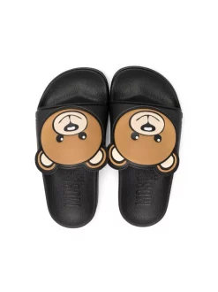 Moschino Kids Claquettes Teddy Bear PVC NERO -Moschino Kids Soldes Boutique 18115380 38453809 600