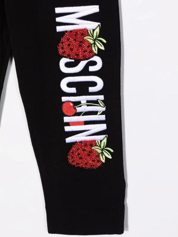 ( Nouvelle Collection ) Moschino Kids Legging à Logo Brodé 60100 BLACK 5 ( Nouvelle Collection ) Moschino Kids Legging à Logo Brodé 60100 BLACK – Image 3