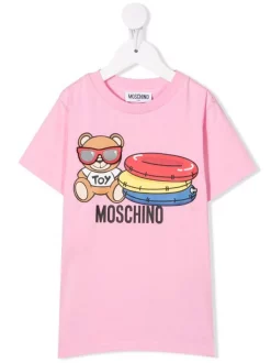 ( Nouvelle Collection ) Moschino Kids T-shirt à Motif Teddy Bear 50206 ROSA