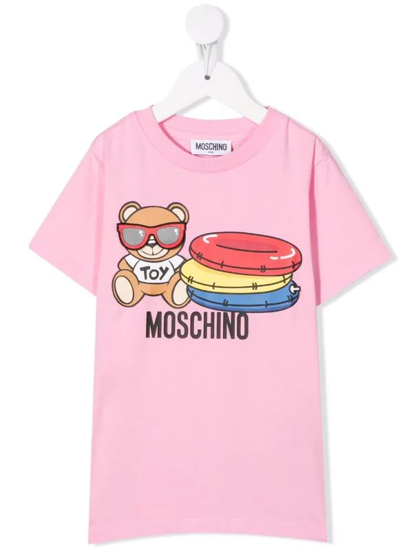 ( Nouvelle Collection ) Moschino Kids T-shirt à Motif Teddy Bear 50206 ROSA 3 ( Nouvelle Collection ) Moschino Kids T-shirt à Motif Teddy Bear 50206 ROSA