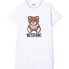 ( Nouvelle Collection ) Moschino Kids Robe-sweat Imprimée à Manches Courtes Enfant -Moschino Kids Soldes Boutique 18124617 38471052 600