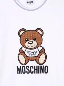 ( Nouvelle Collection ) Moschino Kids Robe-sweat Imprimée à Manches Courtes Enfant -Moschino Kids Soldes Boutique 18124617 38471053 600