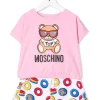 ( Nouvelle Collection ) Moschino Kids Ensemble Haut-short à Motif Teddy Bear Enfant