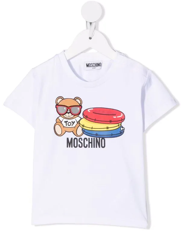 ( Nouvelle Collection ) Moschino Kids 10101 BIANCO T-shirt à Imprimé Teddy Bear Enfant 3 ( Nouvelle Collection ) Moschino Kids 10101 BIANCO T-shirt à Imprimé Teddy Bear Enfant