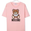 ( Nouvelle Collection ) Moschino Kids T-shirt à Motif Teddy Bear Brodé 50209 ROSA 1 ( Nouvelle Collection ) Moschino Kids T-shirt à Motif Teddy Bear Brodé 50209 ROSA -Moschino Kids Soldes Boutique 18125427 38471501 600